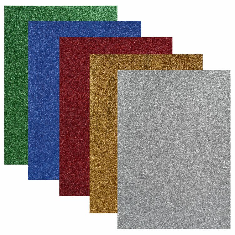 Картон цветной А4 суперблестки, 5 л., 5 цв., 280 г/м2, Остров Сокровищ — картинка 2