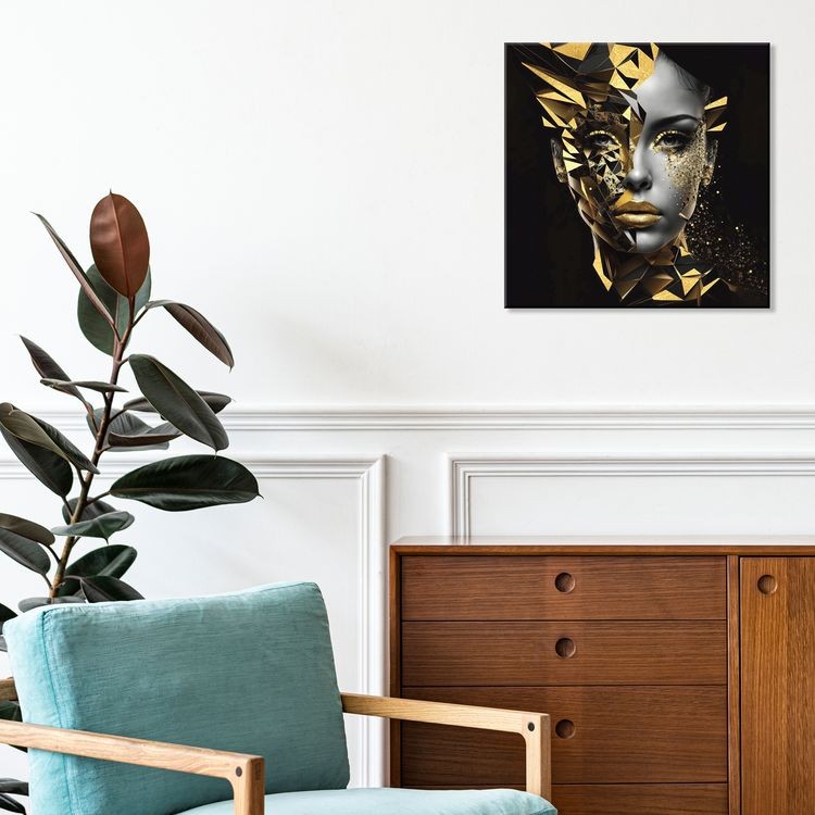 Картина по номерам с поталью «Золотая девушка» — картинка 4