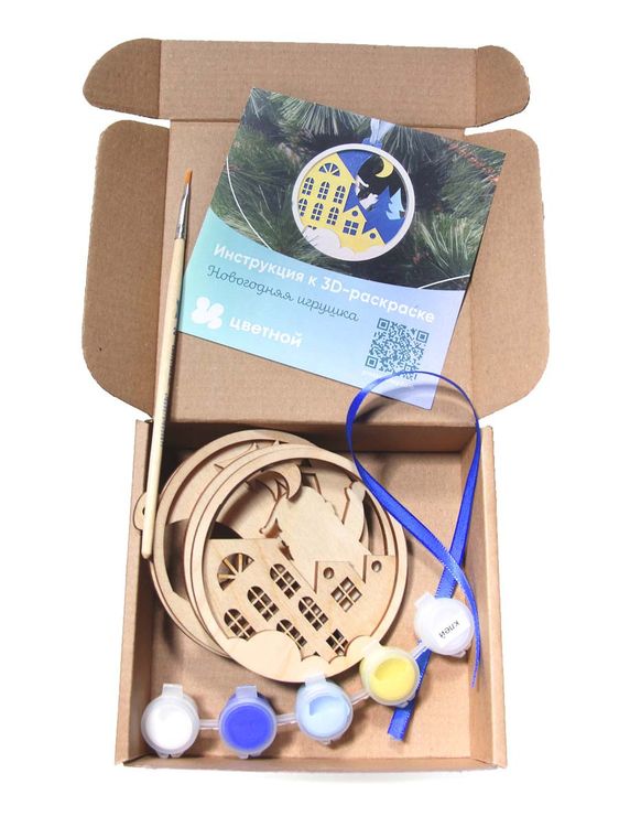 3D пазл-раскраска «Ночь перед Рождеством» — картинка 4