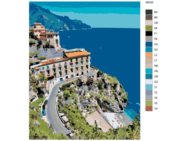 Картина по номерам «Приморский город» — картинка 2