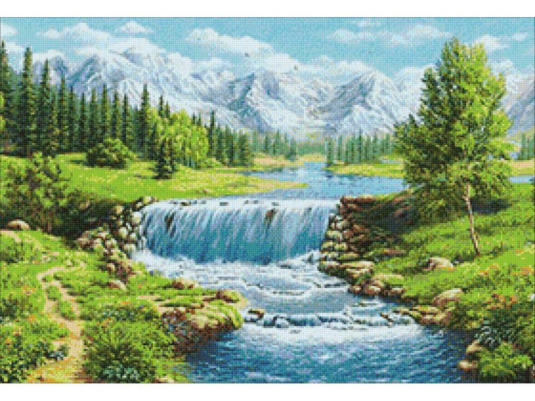 Алмазная вышивка «Весенние воды» — картинка 2