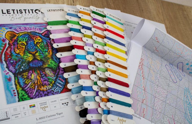 Набор для вышивания крестом «Curious Tiger» — картинка 2