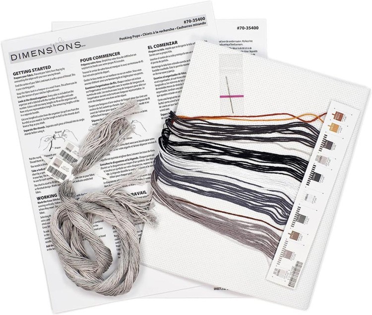 Набор для вышивания «Любопытные щенки» — картинка 4