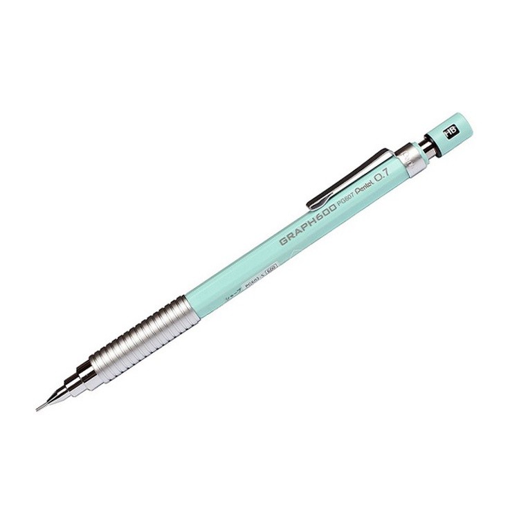 Карандаш Pentel автоматический профессиональный Graphgear 600, 0.7 мм, бирюзовый корпус — картинка 2