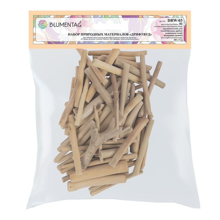 Набор природных материалов Blumentag «дрифтвуд», 200 г — картинка 2
