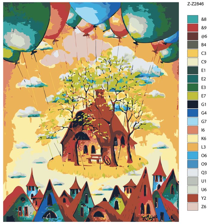 Картина по номерам «Полет на воздушных шарах» — картинка 2
