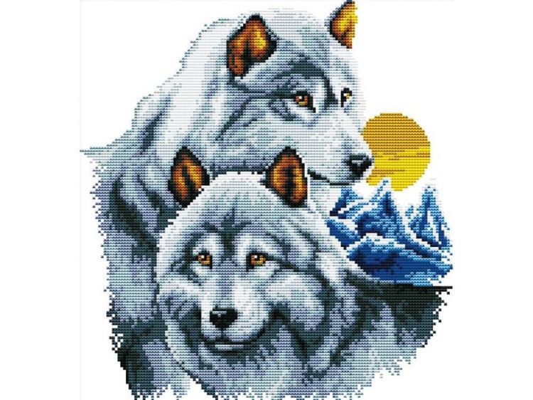 Набор для вышивания «Волчья пара»