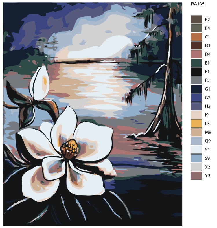 Картина по номерам «Лунный цветок» — картинка 2