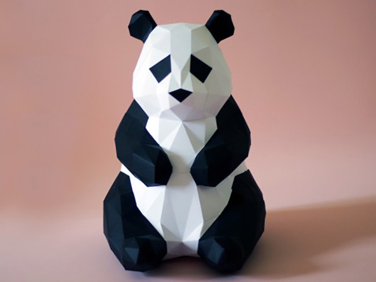 Бумажная модель для склеивания фигура «Панда» — картинка 2