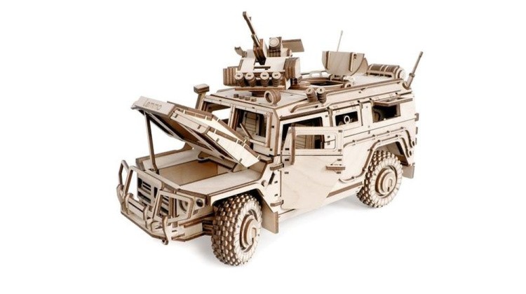 Конструктор из дерева Lemmo бронеавтомобиль ЛИГЕР, 439 деталей — картинка 2