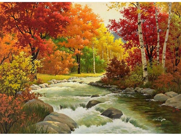 Картина по номерам «Золотая осень» — картинка 2