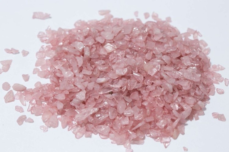 Натуральный камень Розовый кварц мелкий (фракция 1-5 мм) 90 г, Art Blong — картинка 2