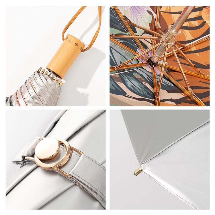 Зонт двусторонний Тропикана, складной, 8 спиц, механический — картинка 3