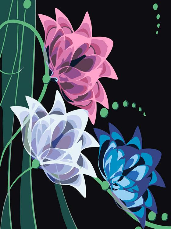 Картина по номерам «Изящные цветы»