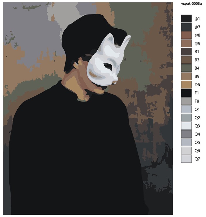 Картина по номерам «Vspak: В маске 2» — картинка 2