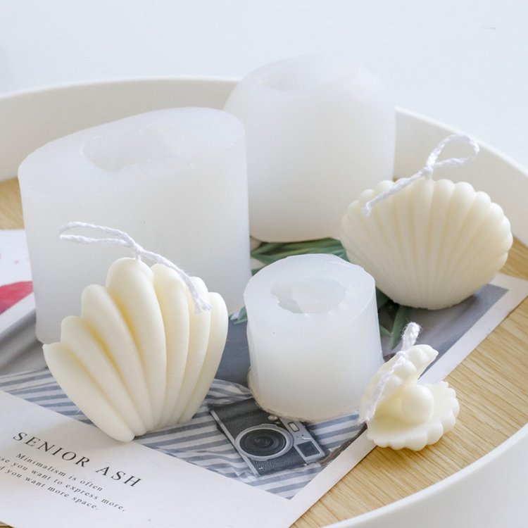 Силиконовый молд - Свеча ракушка, 9x9см 1 шт. — картинка 2