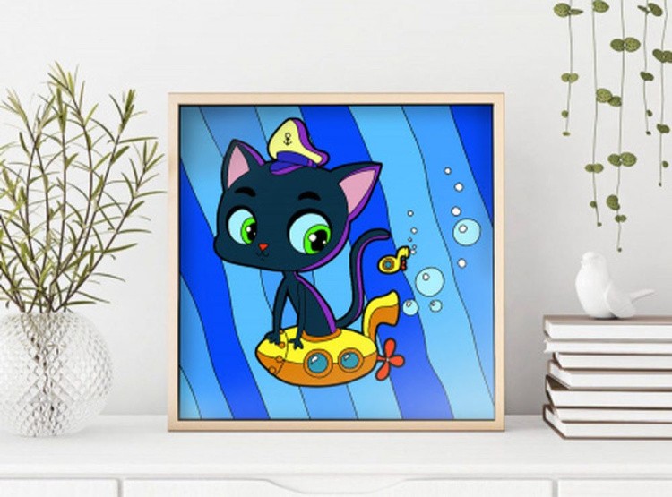 Картина по номерам «Кот-капитан» — картинка 6