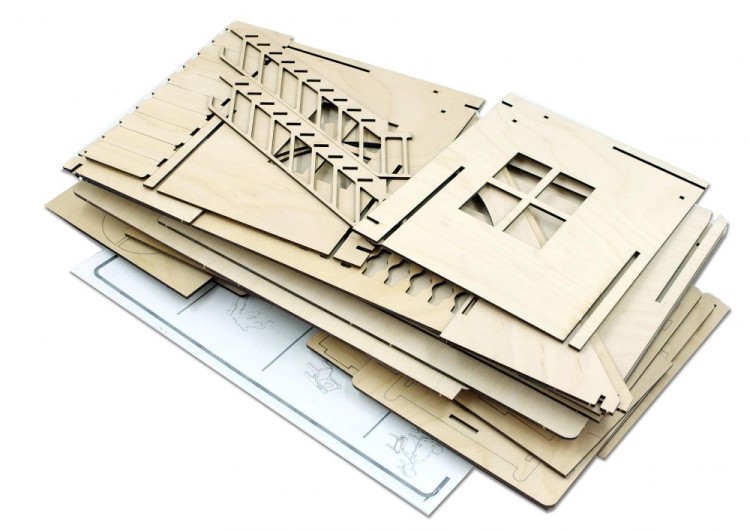 Конструктор-кукольный домик ХэппиДом «Летний дом с беседкой и качелями» из дерева
 — картинка 2