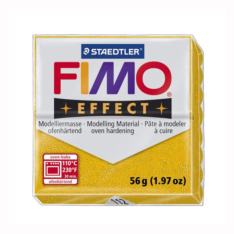 Полимерная глина FIMO Effect, цвет: золотой с блестками, 57 г