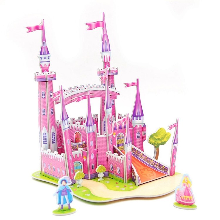 3D пазл Розовый замок — картинка 2