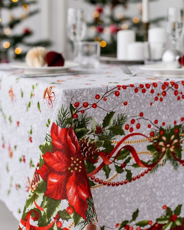 Ткань Рогожка, 5 м x 150 см, 165 г/м², цвет: новогодний принт, IDEAL — картинка 4