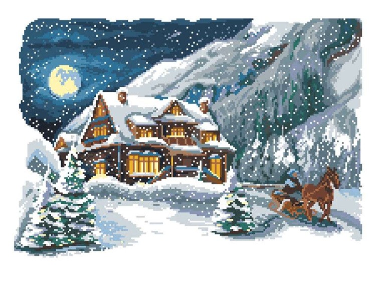 Набор для вышивания «Морозный вечер» — картинка 2