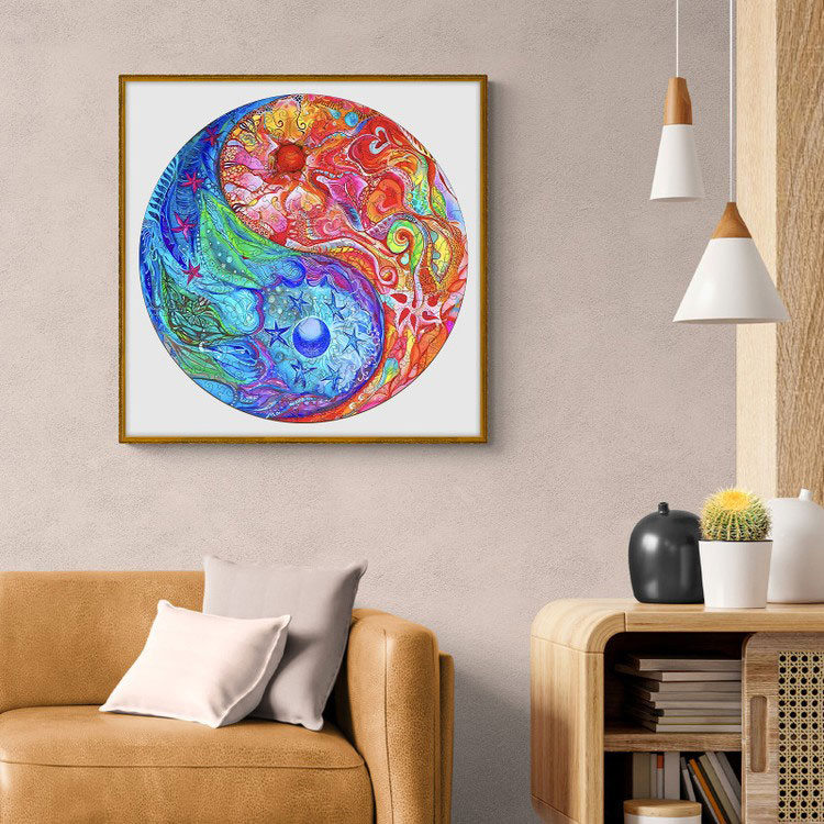 Деревянные пазлы «Разноцветный Инь-Ян L», Woodbests — картинка 6