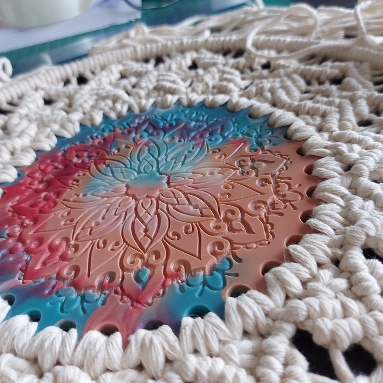 Модель №115 Силиконовый молд Мандала Сумочка боковина, d 15 см, Craftsmen.store — картинка 2