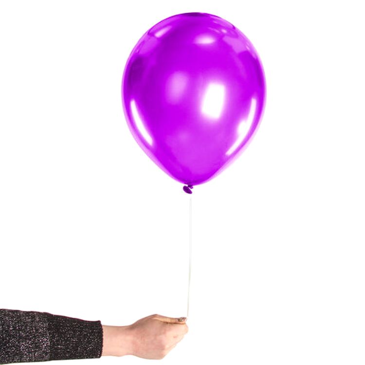 Шары воздушные, 10" (25 см), комплект 50 шт., металлик, ассорти 10 цветов — картинка 5