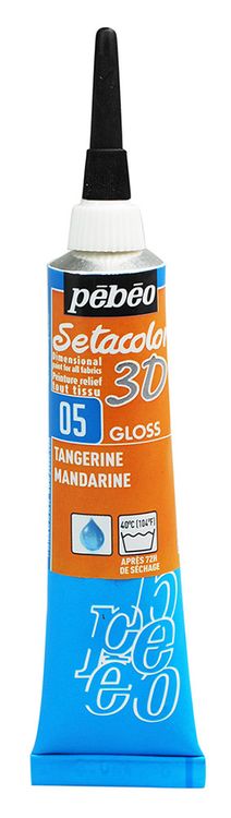 Контур по ткани глянцевый Setacolor 3D PEBEO, цвет: мандарин, 20 мл