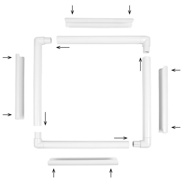 Пяльцы с клипсами 35,5х35,5 (Q-snap), CALIN — картинка 5