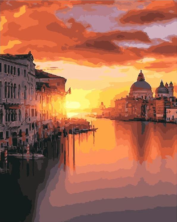Картина по номерам «Закат в Венеции»