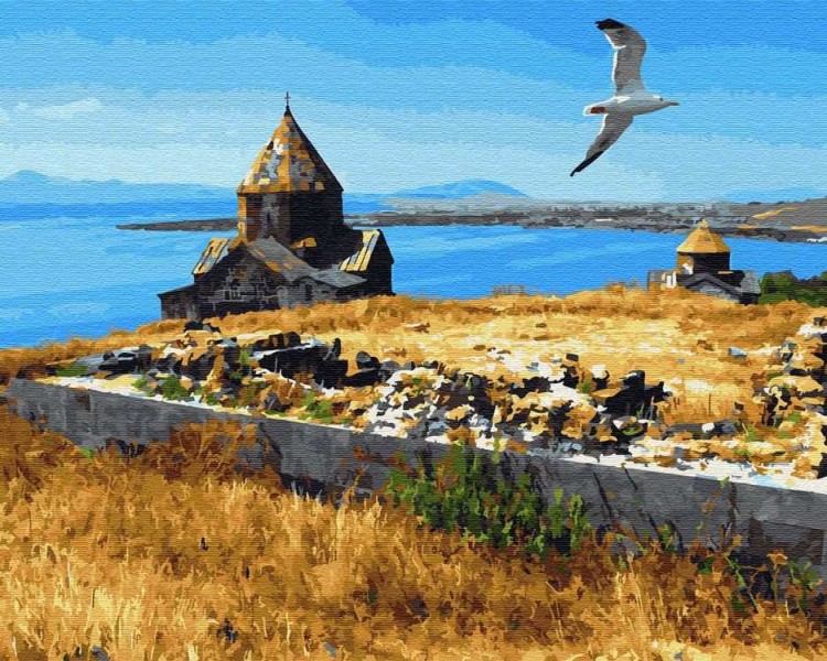 Картина по номерам «Озеро Севан. Армения»