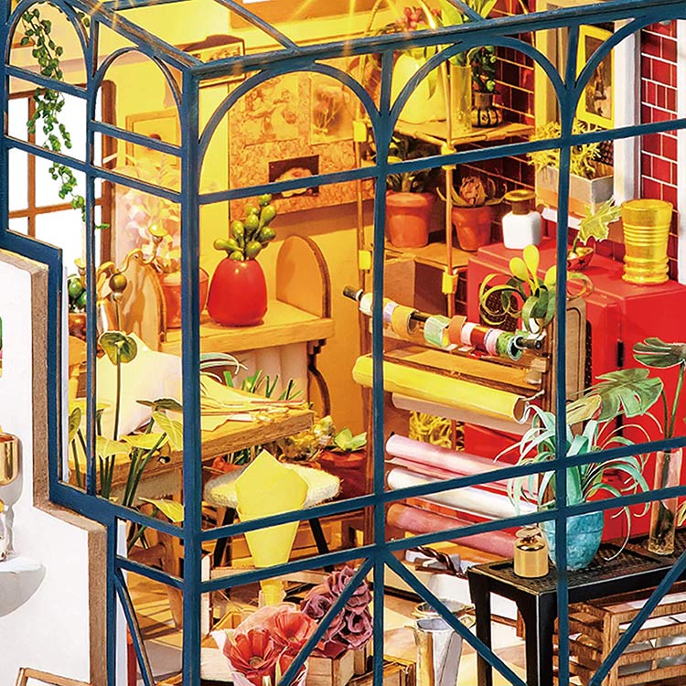 Набор для создания миниатюры (румбокс) «Цветочный магазин» — картинка 4