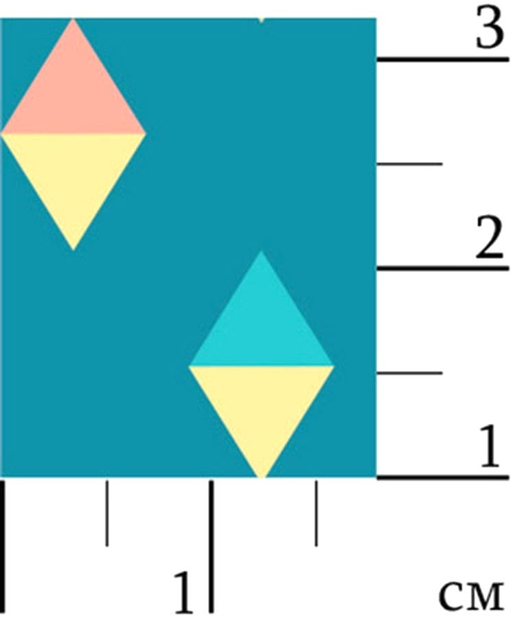 Ткань для пэчворка «ГРАМОТЕЙКА», 50x55 см, 146 г/м2, 100% хлопок, цвет: ГР-11 ромбы, синий, Peppy — картинка 2