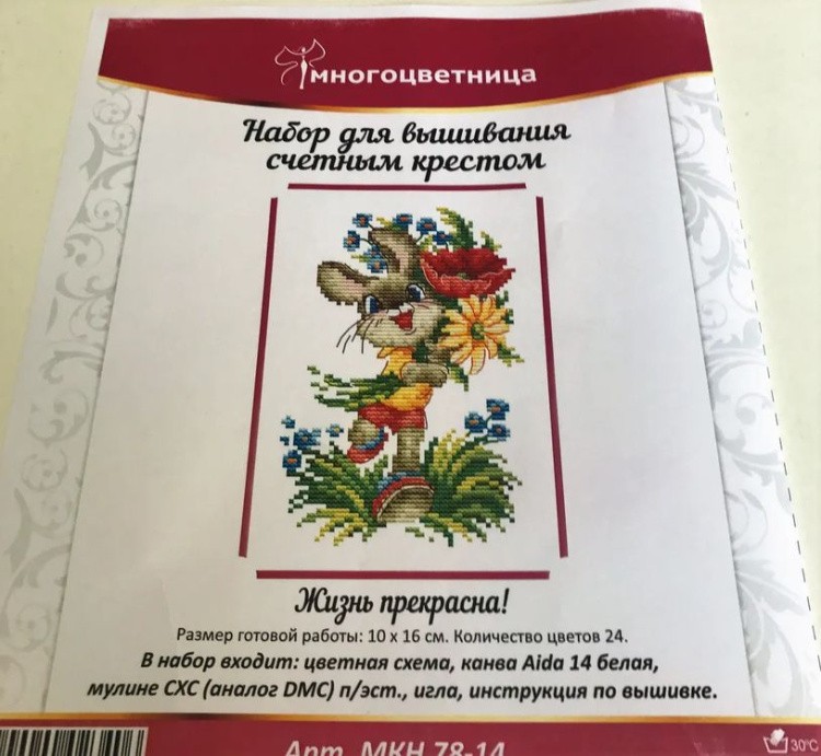 Набор для вышивания «Жизнь прекрасна» — картинка 5