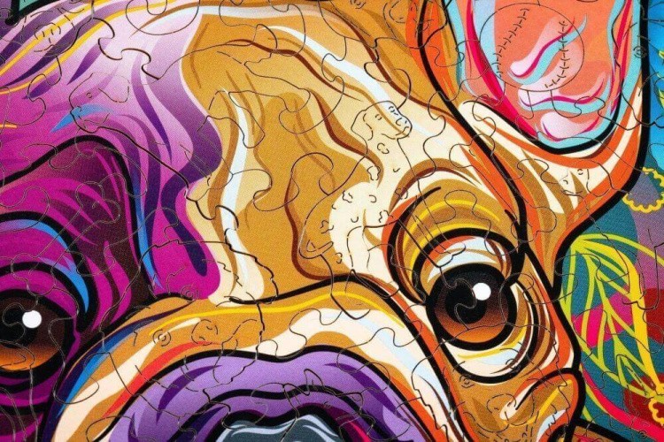 Деревянный пазл Wood Trick «Щенок Рокки (Бульдог)» — картинка 3