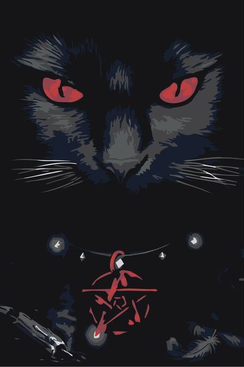 Картина по номерам «Демонический кот»