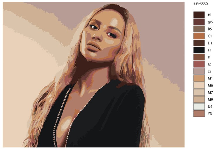 Картина по номерам «Российская певица Анна Асти Anna Asti 2» — картинка 2