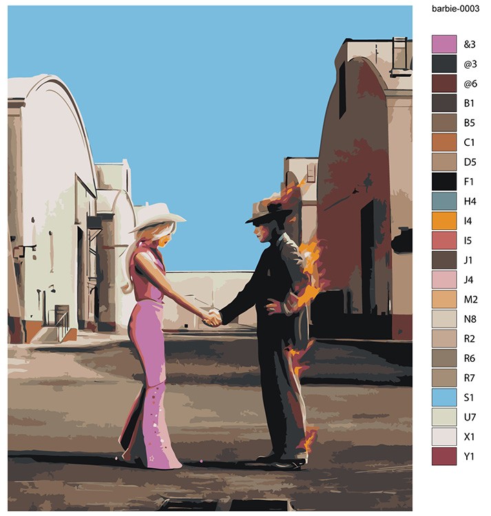 Картина по номерам «Барби: Оппенгеймер мем 2» — картинка 2