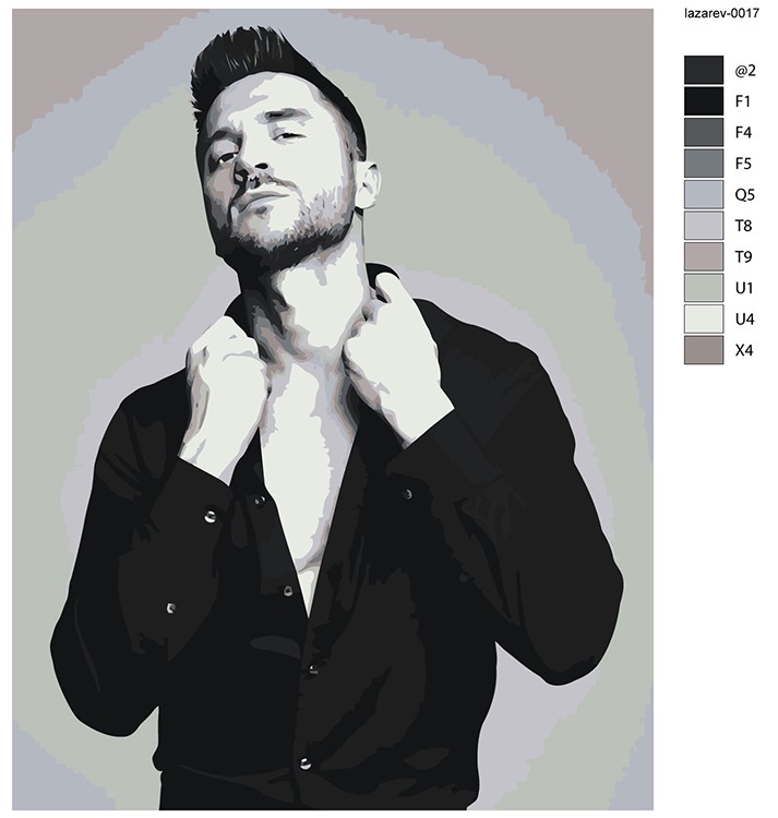 Картина по номерам «Российский музыкант Сергей Лазарев 17» — картинка 2