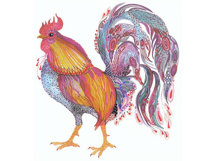 Набор вышивки бисером «Красный петух» — картинка 2