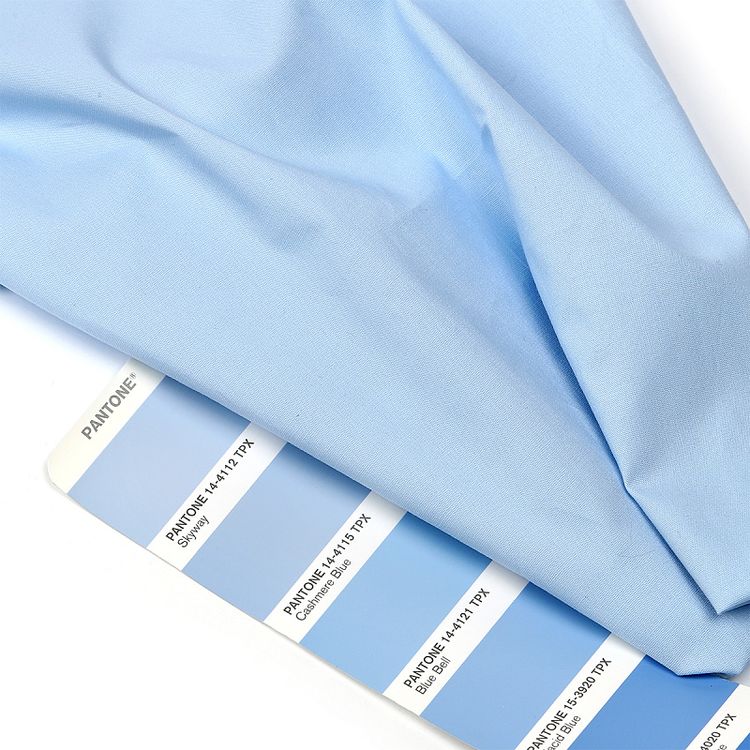 Ткань Поплин стрейч, 5 м x 150 см, 125 г/м², цвет: бледно-голубой, TBY — картинка 4