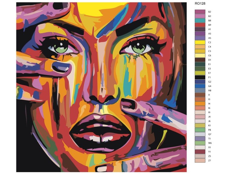 Картина по номерам «Зелёные глаза» — картинка 2