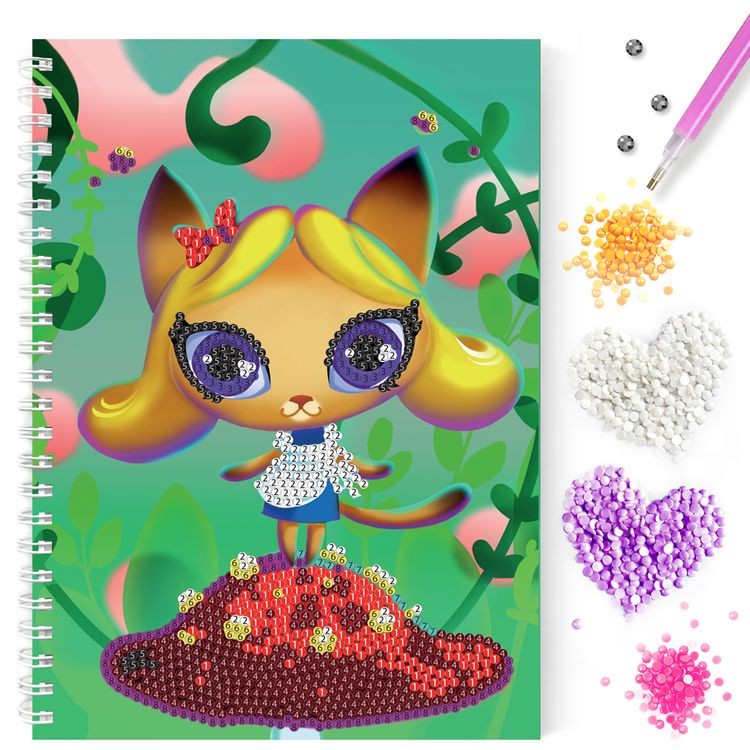 Алмазная мозаика - тетрадь «Кошка-Алиса» — картинка 4