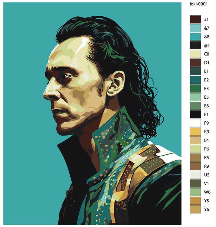 Картина по номерам «Марвел Marvel: Бог обмана Локи 2» — картинка 2