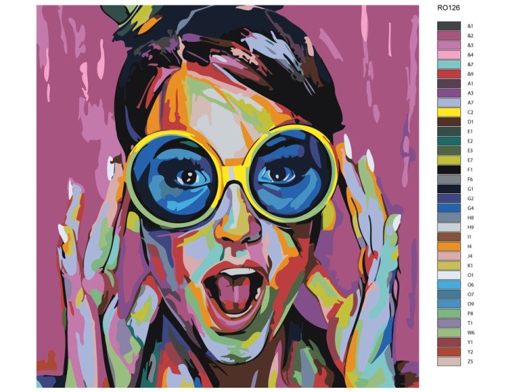 Картина по номерам «Круглые очки» — картинка 2