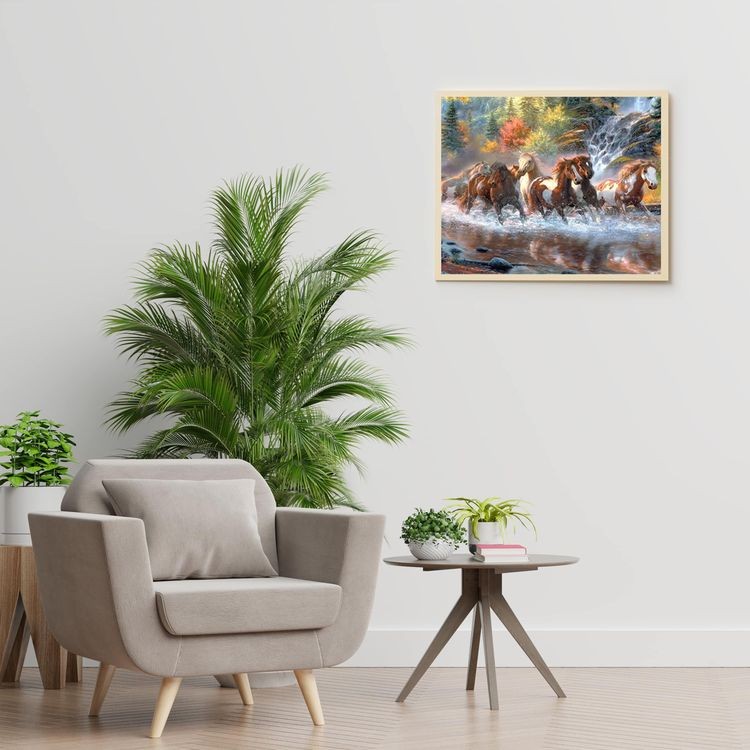 Картина по номерам «Лошади у водопада» — картинка 4