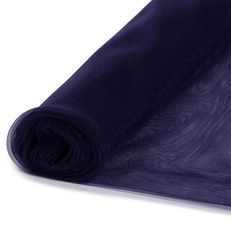 Фатин Kristal средней жесткости, блестящий, 5 м, ширина 300 см, цвет: темно-синий — картинка 4