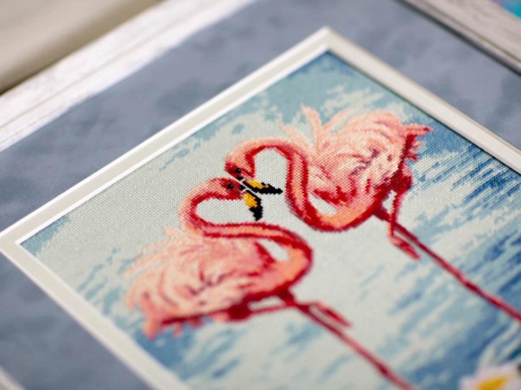 Набор для вышивания «Свидание фламинго» — картинка 4